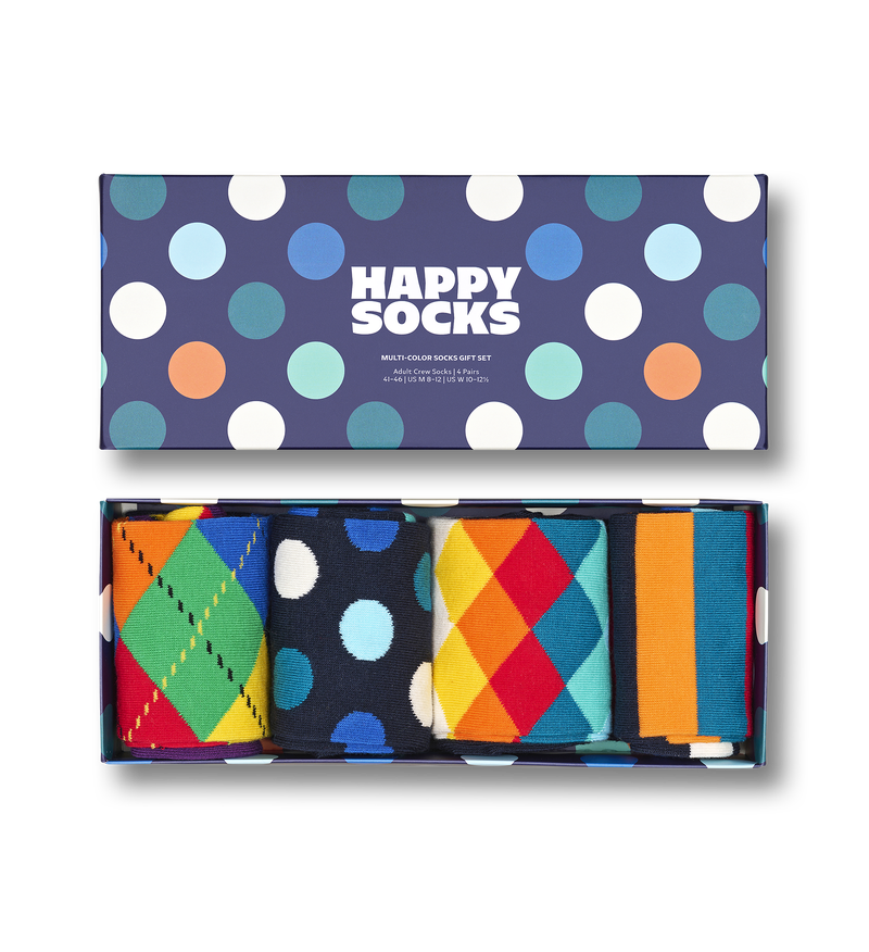 4-Pack Multi-Color Socks Gift Set | Classic Crew Socks