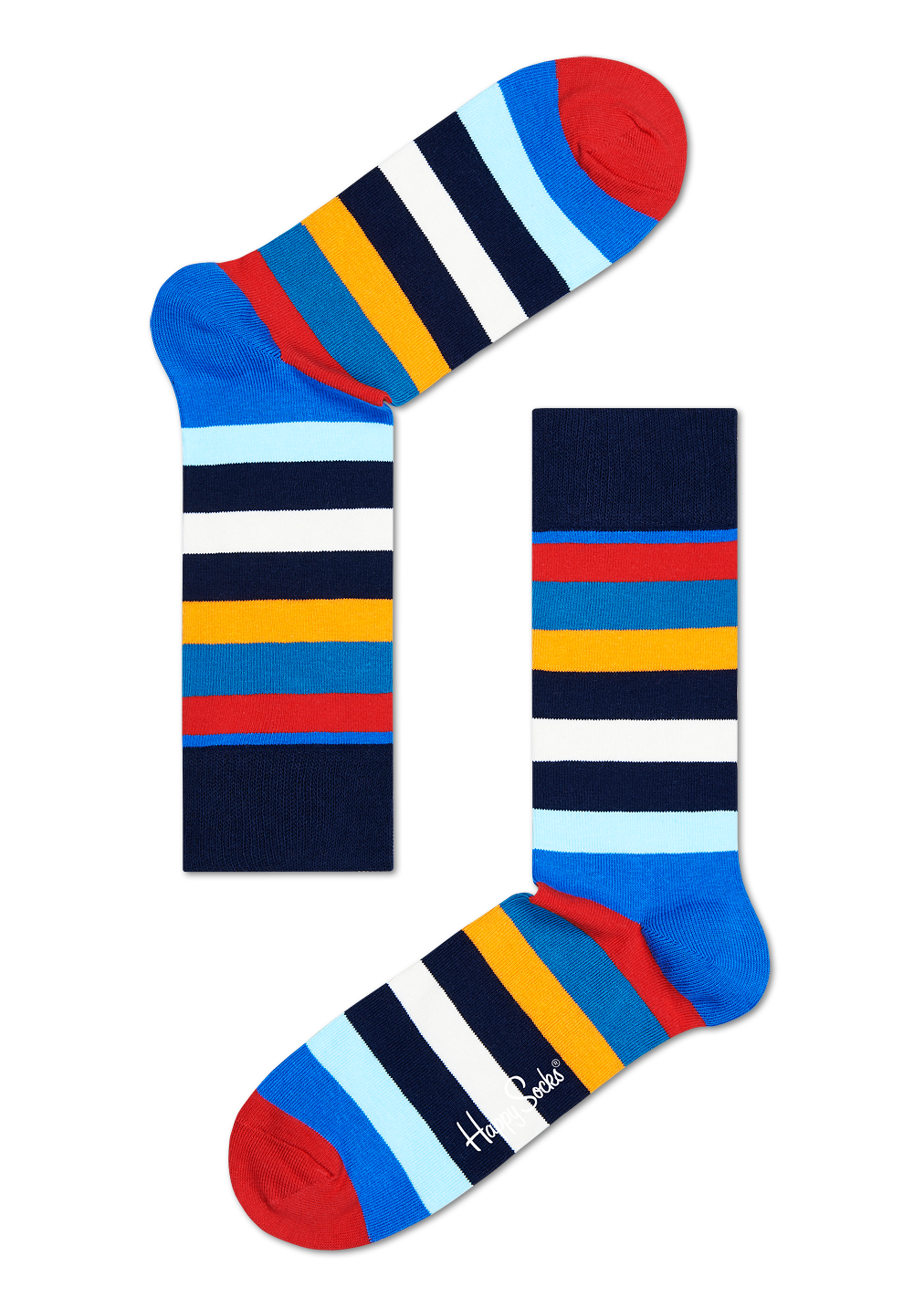 | Multi-Color Happy 4-Pack Crew Socks Set Socks Navy US Gift