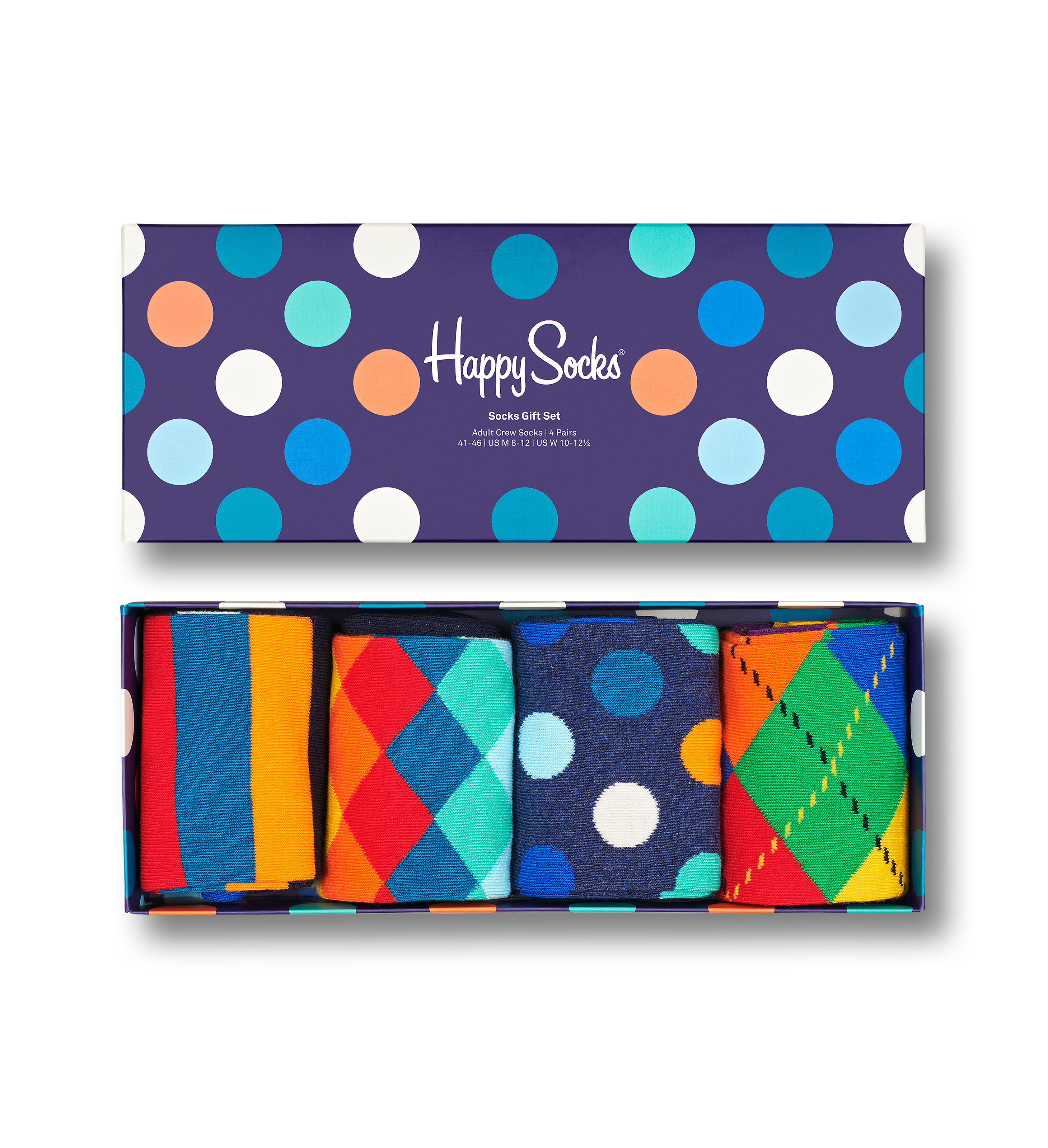 thumbnail image 2 of Mossimo Men's Funky Multi-Color Crew Socks – 1 Pair, One Size Fits Most (Shoe 8-12) 2 of 5