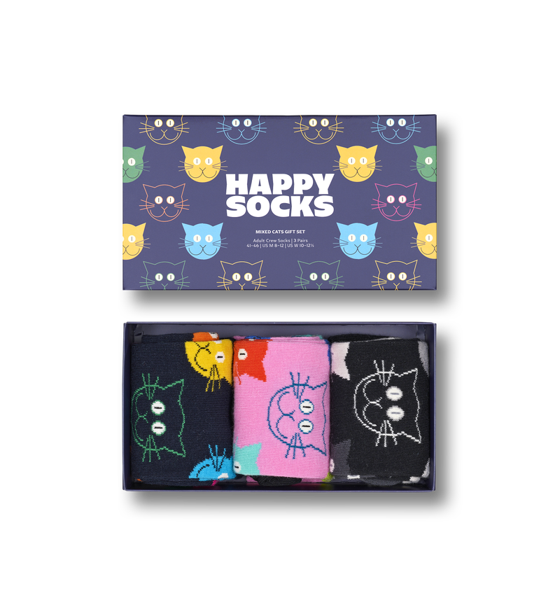 Navy Cat Socks Gift Set | Funny Cat Lover Gift Ideas