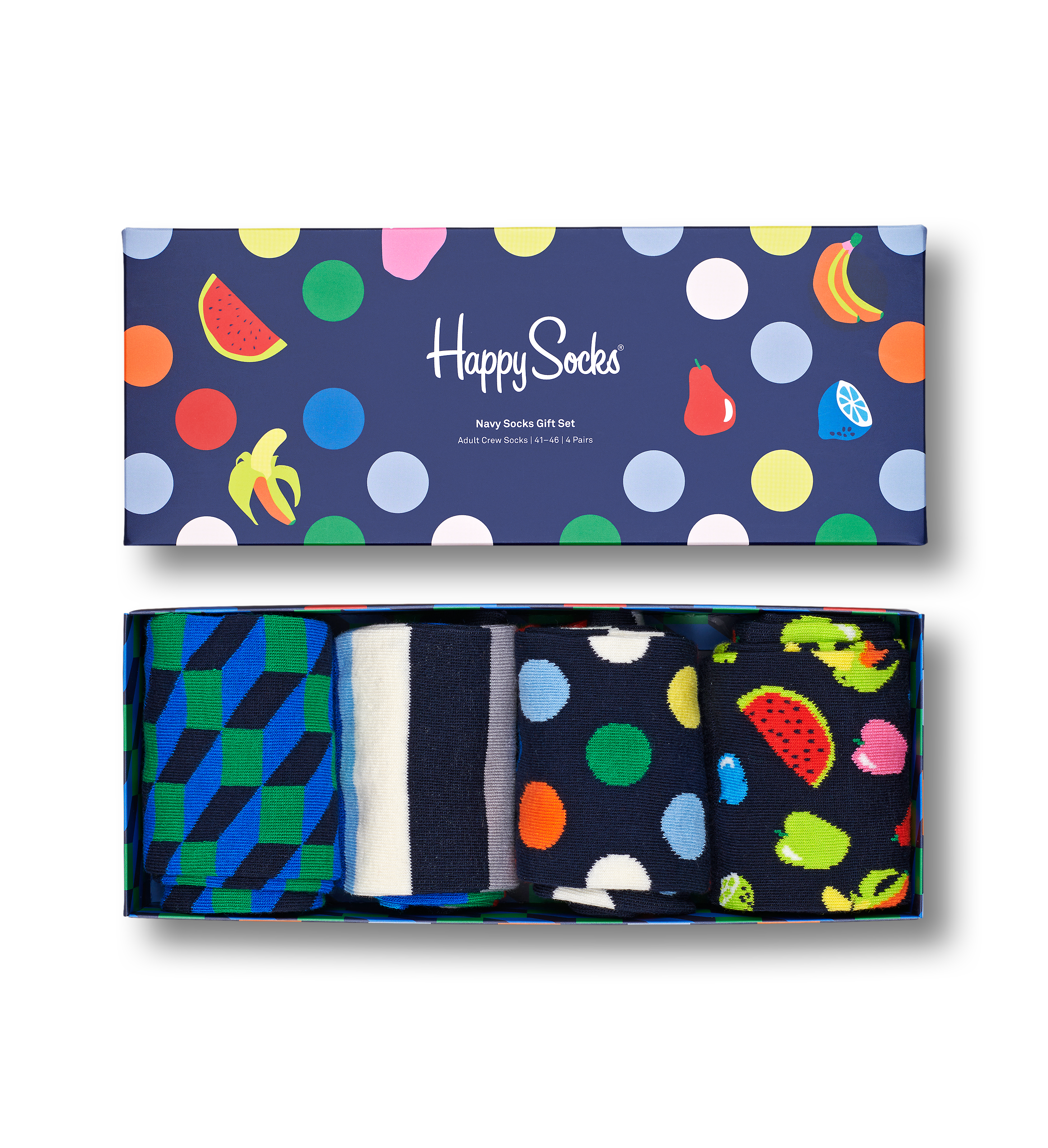 Blue Navy 4-Pack Socks Gift Set | Happy Socks US