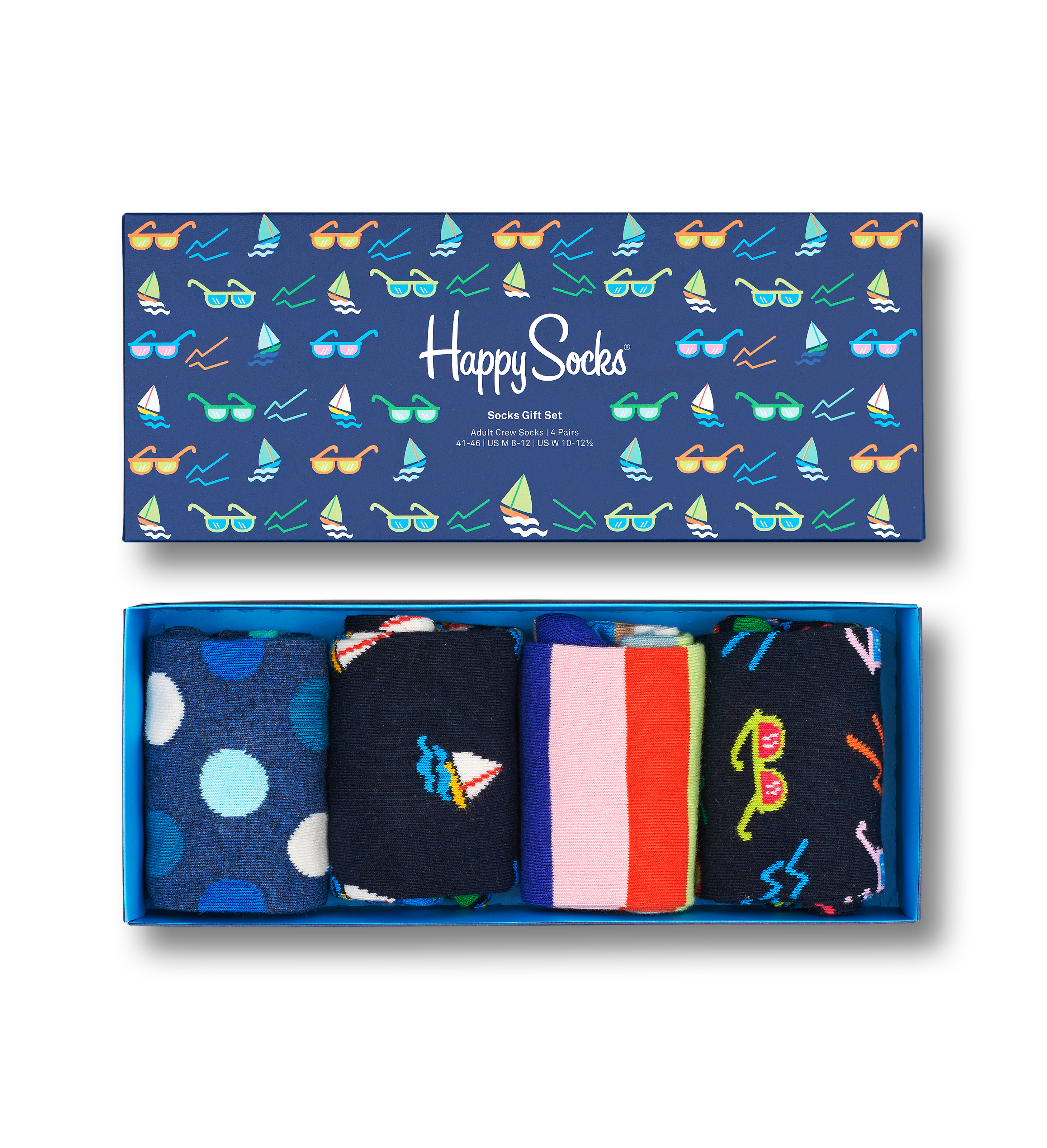 Socks Set Socks Navy 4-Pack | Gift Happy EU Blue
