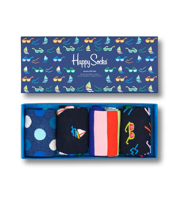 4-Pack Navy Socks Gift Set