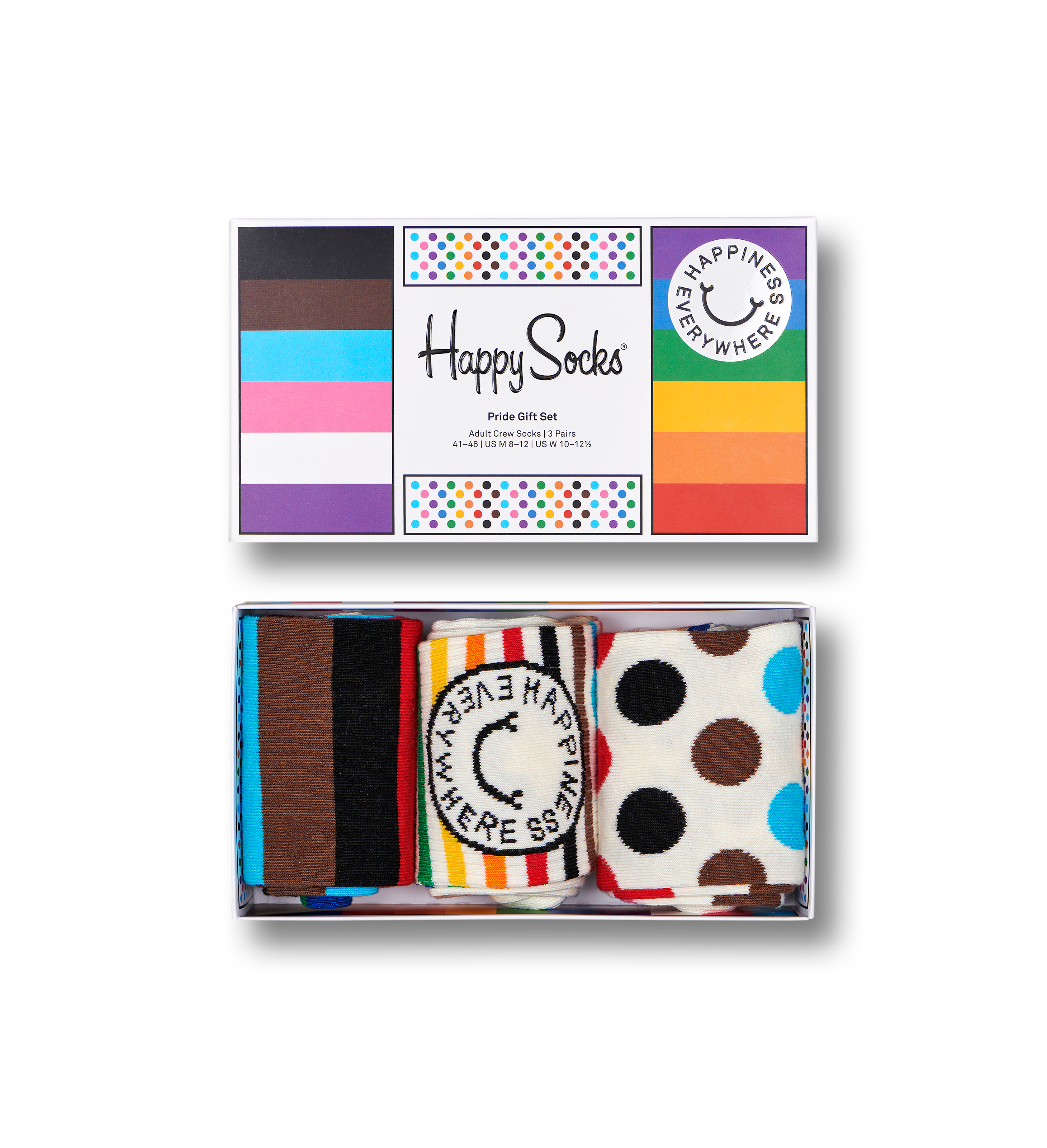 US Pride | Happy Socks 3-Pack Crew Gift Set