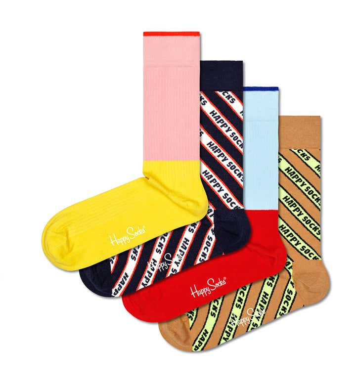 4-Pack Happy Premium Socks Gift Set