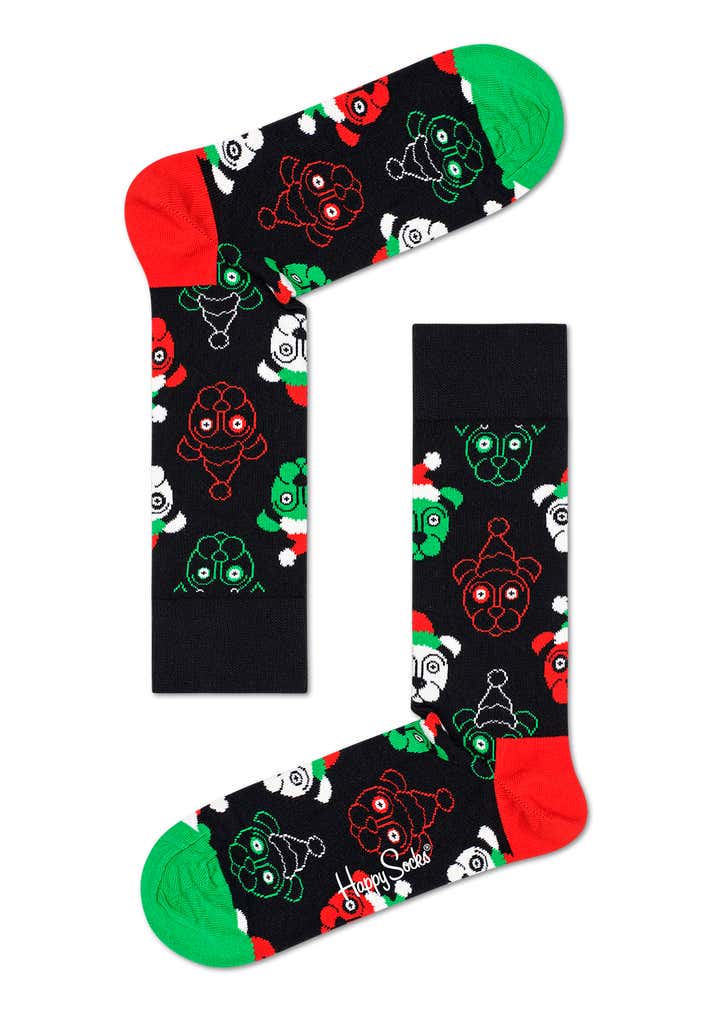 4-Pack Psychedelic Candy Cane Socks Gift Set 3