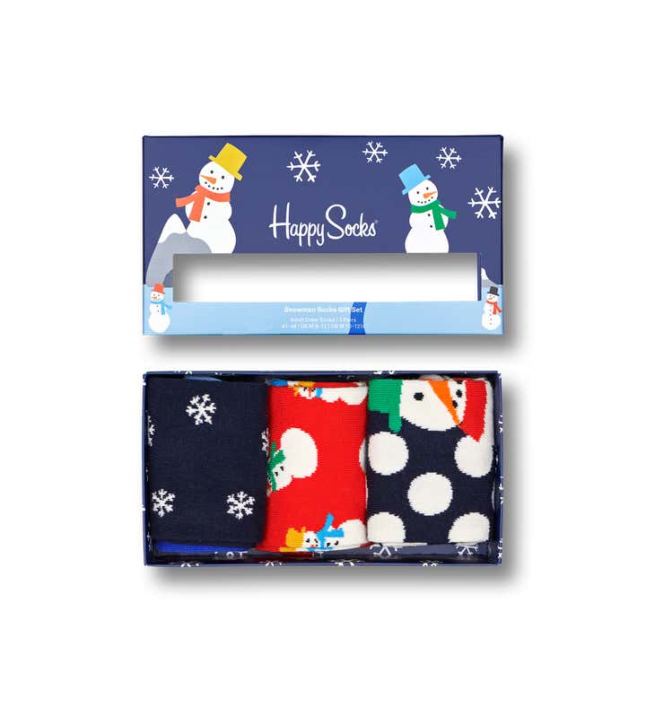 3-Pack Snowman Socks Gift Set