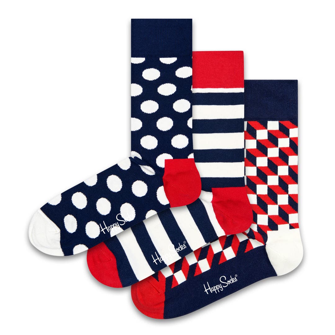 Classic Stripe Socks Gift Box Happy | US Socks