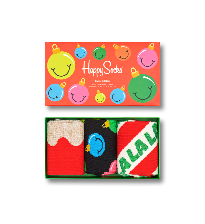 Fun Holiday Socks Gift Set | Unique 3-Pack Crew Socks