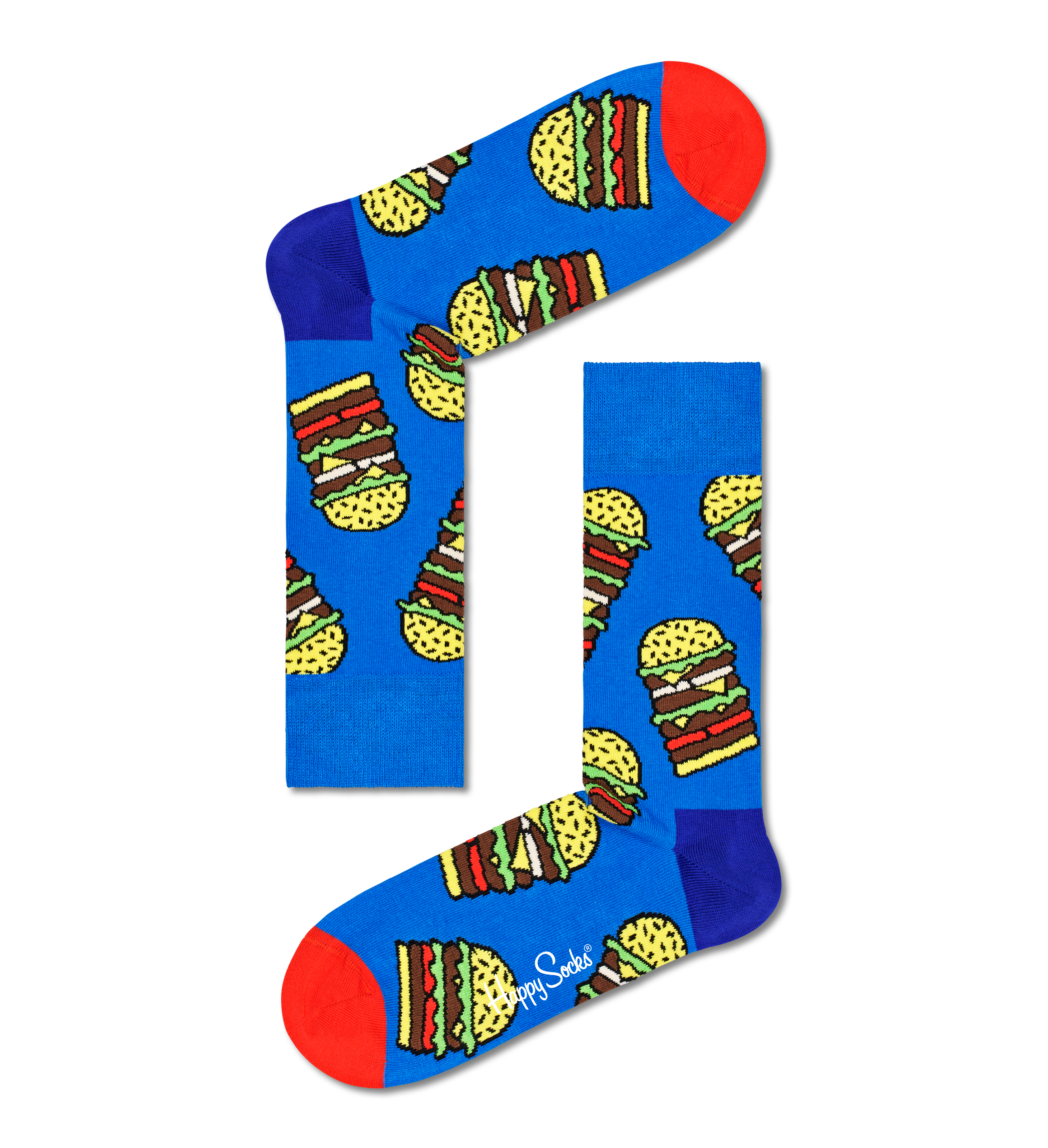  Happy Socks Hamburger & Fries Socks, Blue Medium/Large :  Clothing, Shoes & Jewelry