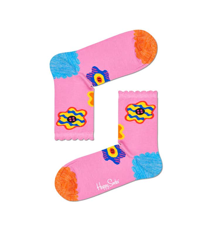 Button Flower Sock 1